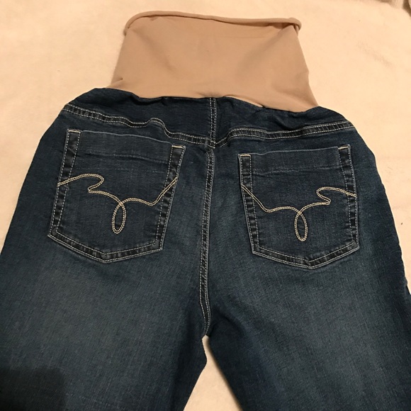 Maternity Indigo Blue Cropped Jeans - Picture 4 of 5